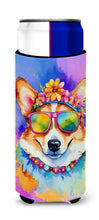 Load image into Gallery viewer, Corgi Hippie Dawg Slim Can Huggers – Fun, Functional Drink Coolers for Every Occasion