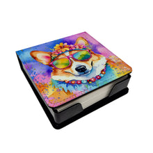 Load image into Gallery viewer, Corgi Hippie Dawg PU Leather Note Paper Holder