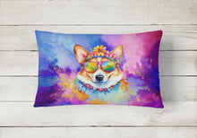 Load image into Gallery viewer, Corgi Hippie Dawg Fabric Decorative Pillow