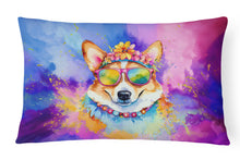 Load image into Gallery viewer, Corgi Hippie Dawg Fabric Decorative Pillow