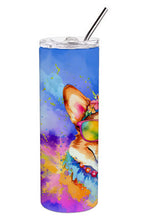 Load image into Gallery viewer, Corgi Hippie Dawg Stainless Steel Skinny Tumbler