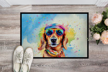 Load image into Gallery viewer, Dachshund Hippie Dawg Doormat - 18X27 Indoor / Outdoor Rug | Made in USA