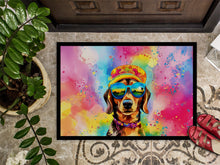 Load image into Gallery viewer, Dachshund Hippie Dawg Doormat - 24x36 Decorative Floor Mat – Indoor/Outdoor Rug with Artistic Flair