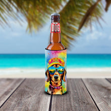 Load image into Gallery viewer, Dachshund Hippie Dawg Slim Can Huggers – Fun, Functional Drink Coolers for Every Occasion