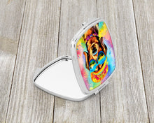 Load image into Gallery viewer, Dachshund Hippie Dawg Compact Mirror – Stylish Purse Mirror with Artistic Covers