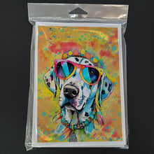 Load image into Gallery viewer, Dalmatian Hippie Dawg Greeting Cards - Blank Note Cards – 8-Pack of Artist-Designed Cards with Envelopes