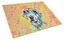 Load image into Gallery viewer, Dalmatian Hippie Dawg Glass Cutting Boards – Durable, Decorative Kitchen Art Large