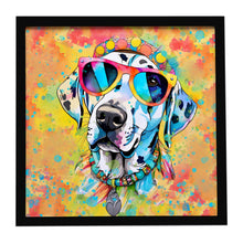 Load image into Gallery viewer, Dalmatian Hippie Dawg Framed Metal Print