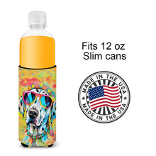Load image into Gallery viewer, Dalmatian Hippie Dawg Slim Can Huggers – Fun, Functional Drink Coolers for Every Occasion
