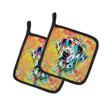 Load image into Gallery viewer, Dalmatian Hippie Dawg Pot Holders - Set of 2 Decorative Kitchen Helpers | Made in the USA