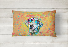 Load image into Gallery viewer, Dalmatian Hippie Dawg Fabric Decorative Pillow