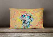 Load image into Gallery viewer, Dalmatian Hippie Dawg Fabric Decorative Pillow