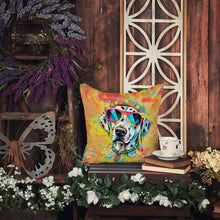 Load image into Gallery viewer, Dalmatian Hippie Dawg Fabric Decorative Pillow