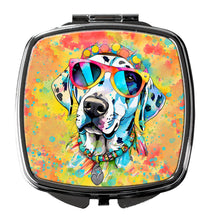 Load image into Gallery viewer, Dalmatian Hippie Dawg Compact Mirror – Stylish Purse Mirror with Artistic Covers