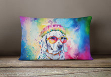 Load image into Gallery viewer, Dalmatian Hippie Dawg Fabric Decorative Pillow