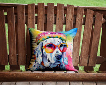 Load image into Gallery viewer, Dalmatian Hippie Dawg Throw Pillow - 14x14 Decorative Pillow – Art for Your Home &amp; Patio