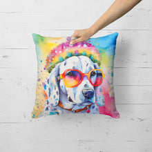 Load image into Gallery viewer, Dalmatian Hippie Dawg Fabric Decorative Pillow