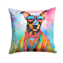 Load image into Gallery viewer, Doberman Pinscher Hippie Dawg Throw Pillow - 14x14 Decorative Pillow – Art for Your Home &amp; Patio