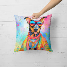 Load image into Gallery viewer, Doberman Pinscher Hippie Dawg Fabric Decorative Pillow