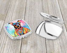 Load image into Gallery viewer, Doberman Pinscher Hippie Dawg Compact Mirror – Stylish Purse Mirror with Artistic Covers