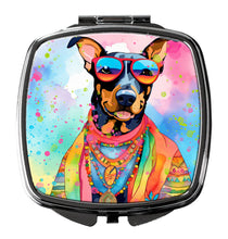 Load image into Gallery viewer, Doberman Pinscher Hippie Dawg Compact Mirror – Stylish Purse Mirror with Artistic Covers