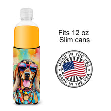 Load image into Gallery viewer, Doberman Pinscher Hippie Dawg Slim Can Huggers – Fun, Functional Drink Coolers for Every Occasion