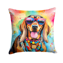 Load image into Gallery viewer, Doberman Pinscher Hippie Dawg Throw Pillow - 14x14 Decorative Pillow – Art for Your Home &amp; Patio