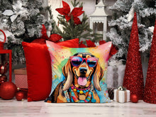 Load image into Gallery viewer, Doberman Pinscher Hippie Dawg Fabric Decorative Pillow