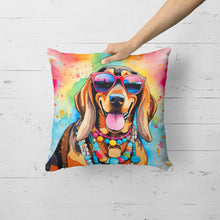 Load image into Gallery viewer, Doberman Pinscher Hippie Dawg Fabric Decorative Pillow