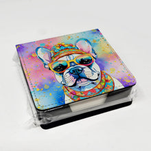 Load image into Gallery viewer, French Bulldog Hippie Dawg PU Leather Note Paper Holder
