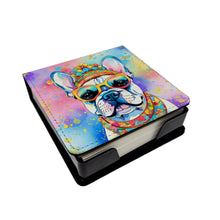 Load image into Gallery viewer, French Bulldog Hippie Dawg PU Leather Note Paper Holder