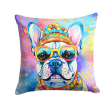 Load image into Gallery viewer, French Bulldog Hippie Dawg Throw Pillow - 14x14 Decorative Pillow – Art for Your Home &amp; Patio