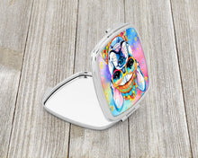 Load image into Gallery viewer, French Bulldog Hippie Dawg Compact Mirror – Stylish Purse Mirror with Artistic Covers