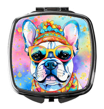 Load image into Gallery viewer, French Bulldog Hippie Dawg Compact Mirror – Stylish Purse Mirror with Artistic Covers