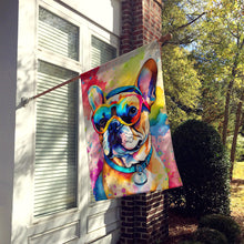 Load image into Gallery viewer, French Bulldog Hippie Dawg House Flag