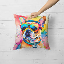Load image into Gallery viewer, French Bulldog Hippie Dawg Fabric Decorative Pillow