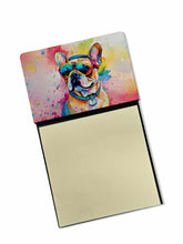 Load image into Gallery viewer, French Bulldog Hippie Dawg Sticky Note Holder- Refiilable Desk Accessory Note Pad