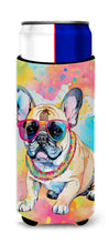 Load image into Gallery viewer, French Bulldog Hippie Dawg Slim Can Huggers – Fun, Functional Drink Coolers for Every Occasion