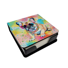 Load image into Gallery viewer, French Bulldog Hippie Dawg PU Leather Note Paper Holder