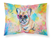 Load image into Gallery viewer, French Bulldog Hippie Dawg Standard Pillowcase – Artistic Decorative Front, White Back