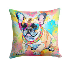 Load image into Gallery viewer, French Bulldog Hippie Dawg Fabric Decorative Pillow
