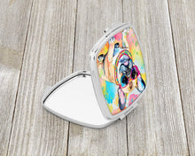 Load image into Gallery viewer, French Bulldog Hippie Dawg Compact Mirror – Stylish Purse Mirror with Artistic Covers
