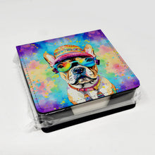 Load image into Gallery viewer, French Bulldog Hippie Dawg PU Leather Note Paper Holder