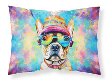 Load image into Gallery viewer, French Bulldog Hippie Dawg Standard Pillowcase – Artistic Decorative Front, White Back