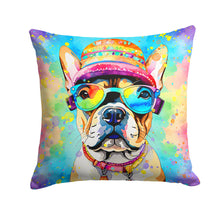 Load image into Gallery viewer, French Bulldog Hippie Dawg Fabric Decorative Pillow
