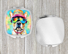 Load image into Gallery viewer, French Bulldog Hippie Dawg Compact Mirror – Stylish Purse Mirror with Artistic Covers
