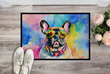 Load image into Gallery viewer, French Bulldog Hippie Dawg Doormat - 18X27 Indoor / Outdoor Rug | Made in USA