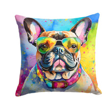 Load image into Gallery viewer, French Bulldog Hippie Dawg Throw Pillow - 14x14 Decorative Pillow – Art for Your Home &amp; Patio