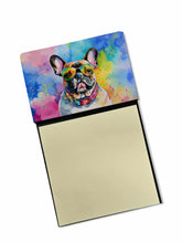 Load image into Gallery viewer, French Bulldog Hippie Dawg Sticky Note Holder- Refiilable Desk Accessory Note Pad