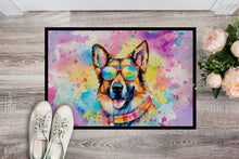 Load image into Gallery viewer, German Shepherd Hippie Dawg Doormat - 24x36 Decorative Floor Mat – Indoor/Outdoor Rug with Artistic Flair